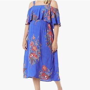 Ripe Off Shoulder Floral Print Maternity Dress(Small)